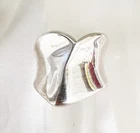 VTG RLM ROBERT LEE MORRIS Sterling Silver MODERNIST Forgive Heart Ring 5.75