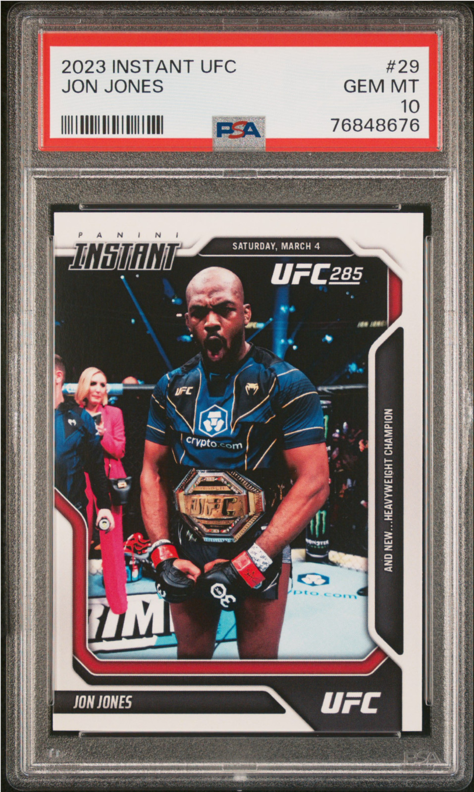 2023 Panini Instant UFC #29 Jon Jones First Card As Heavyweight Champion PSA 10