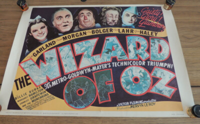 Wizard Of OZ Litho Poster 1939 Portal Publications Metro Goldwyn