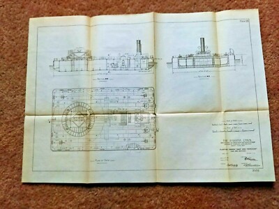 1914 Panama Canal Floating Cranes Ajax Hercules Boats Diagram