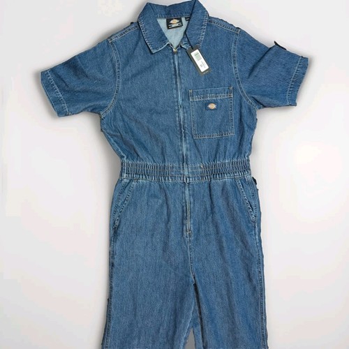 Mono DICKIES HOUSTON Denim Azul Jeans 100% Algodón Cremallera Mujer M #d77 - Imagen 4 de 21