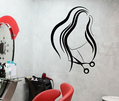 Wall Decal Barber Haircut Hairstyle Style Fashion Beauty Salon Sticker (ed1730)