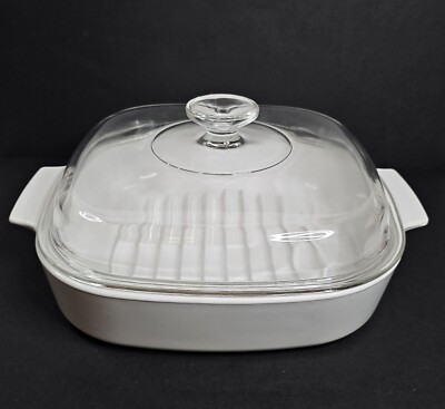 Corning Ware 10-inch Cooker Range Casserole Dish Handles Lid Oven Grill  Roaster