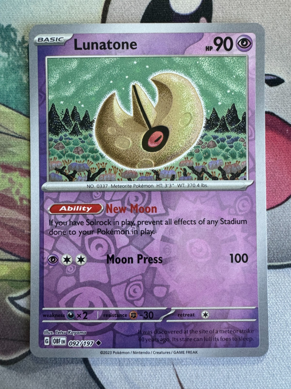 Lunatone Reverse Holo English Pokemon TCG BKBX571