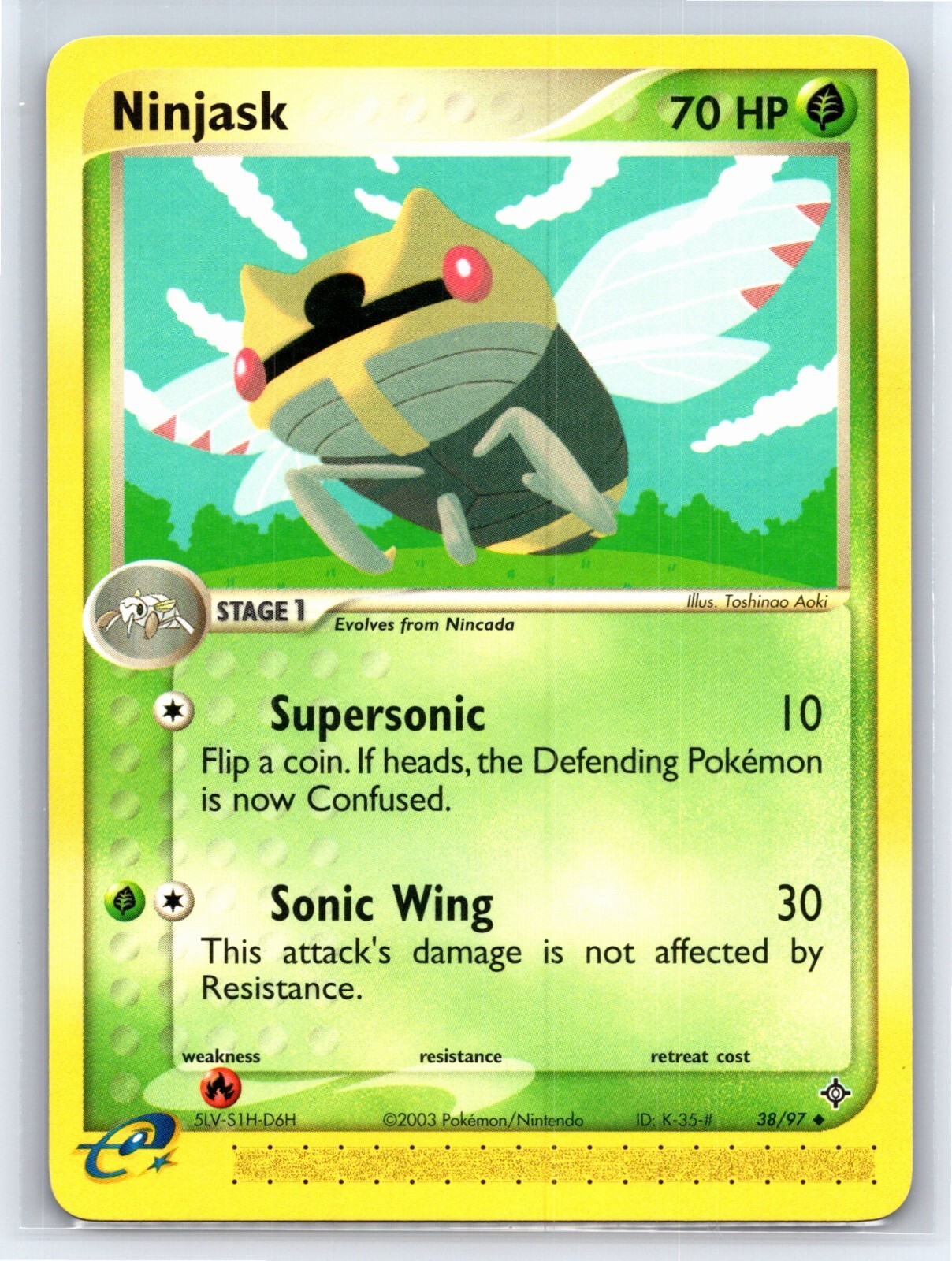 2003 Pokemon TCG EX Dragon Ninjask - 38/97 - NM