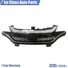 Front Black W/ Chrome Honeycomb Grille Sport For 2018-2020 Honda Fit Hatchback