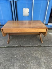 Vintage Nathan Drop Leaf Coffee Table  Teak Veneer Retro Mid Century