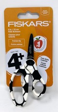 New Fiskars Soccer MVP 5" Non-Stick Pointed Tip Kid Scissors 4 134302