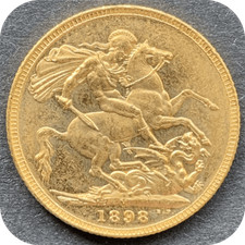 1898  Gold Sovereign  Melbourne Mint