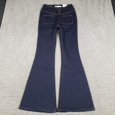 Miss Sixty Jeans 27 Blue High Waisted Flared Glenda Plus 5 (27x32) Dark NWT Y2k