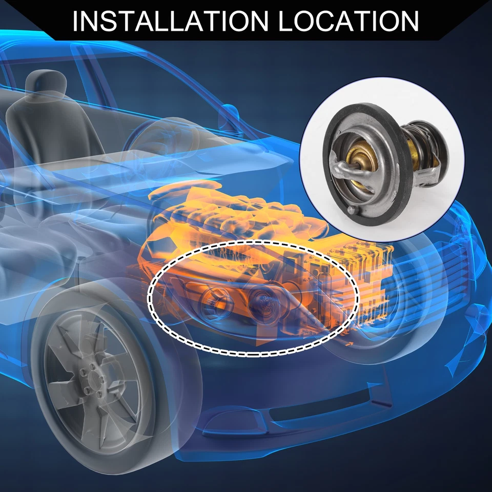 Engine Coolant Thermostat for Toyota Camry 2.0L 1987-1991 No.9091603046 1 Pcs - Image 2 of 4