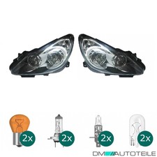 Scheinwerfer Depo H1/H7 Set passt für Opel Corsa D (S07) schwarz ab  06-10