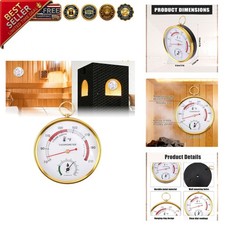 Multicolor Sauna Temperature and Humidity Gauge - 2-in-1 Wall-Mounted Essential
