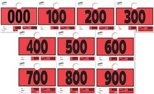 100 Car Dealer Service Hang Tags Mechanic Repair Shop 3 Piece System - red