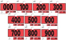 100 Car Dealer Service Hang Tags Mechanic Repair Shop 3 Piece System - red