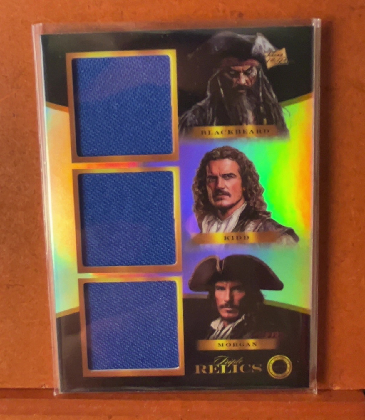 2025 pieces of the past Blackbeard/Kidd/Morgan  Villains Triple Flag Auth Relic