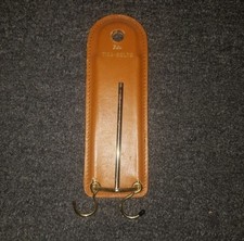 Acme Leather Tie  Belt Hanger Brown  Gold Metal Standard Size