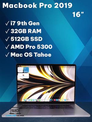 MacBook Pro 2019 16'' i7-9th Gen 32GB RAM 512GB SSD AMD Radeon 5300  #254