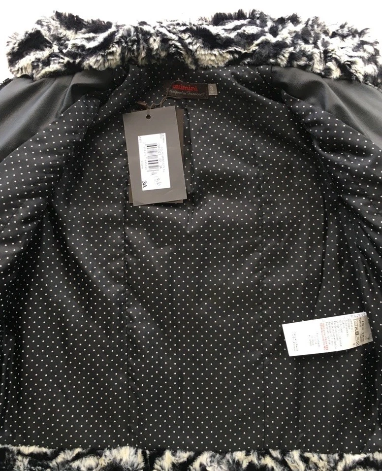 CHAQUETA CATIMINI ESTAMPADO CEBRA PIEL SINTÉTICA 3 AÑOS CREMALLERA FRONTAL DISEÑO FRANCÉS NUEVA CON ETIQUETAS Foto 2 de 4