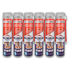 POLYNOR Home PU-Isolierschaum 6 x 750 ml Spr&uuml;hd&auml;mmung Fassadend&auml;mmung