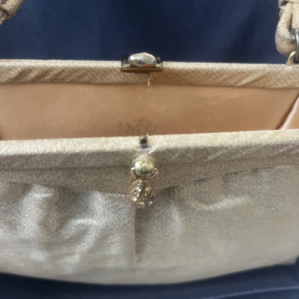 复古-女式金色晚礼服/婚礼手拿包带肩带    — 第 4/4 张图片