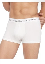 Calvin Klein Men's Cotton Stretch Multipack Low Rise Trunks, Black/Blue Shadow/C