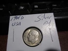 USA - 1964 D -  10 Cent Dime American Coin - 90% Silver