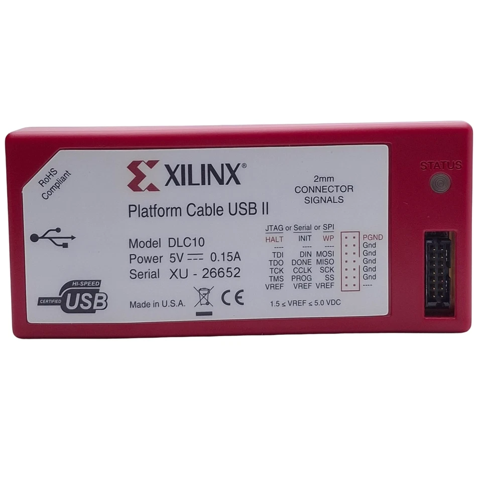 XILINX HW-USN-II-G Platform Cable USB II Programmer Emulator, SPI Flash, 5VDC - Image 3 of 4