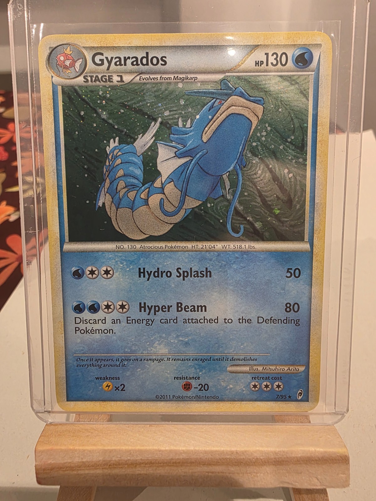 Pokémon Gyarados TCG Holo Rare Card 7/95 Call of Legends