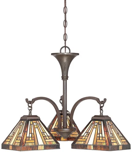 Quoizel Stephen 24" Wide Tiffany-Style Glass Dinette Chandelier - Picture 3 of 3