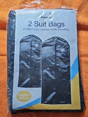 2 x Kleider-/Anzugtaschen 58 cm x 100 cm (neu im Beutel) siehe Fotos