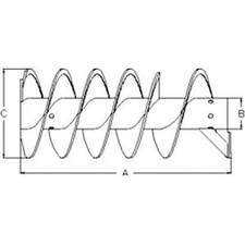 Vertical Unloading Auger Double Flighting fits John Deere 9660 STS 9560 AH146840