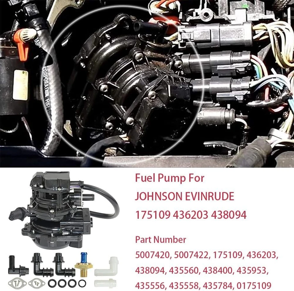 4-Wire Oil Injection Fuel Pump For Johnson Evinrude Outboard VRO 5007420 5007422 - Image 3 of 4