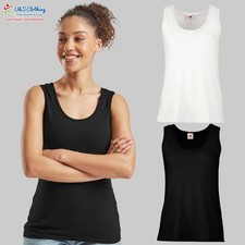 Fruit of the Loom Ladies Valueweight Vest Casual Tank Tee TOP Sports T Shirt