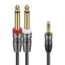 3.5mm to Dual 1/4 inch Stereo Splitter Y Cable, 3.5mm 1/8 inch TRS Stereo Male t