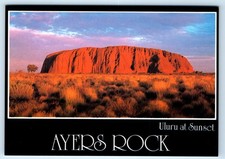 Ayers Rock - Uluru at Sunset - AUSTRALIA 4x6 Postcard