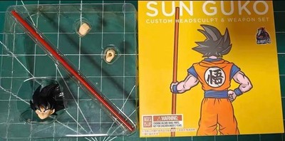 custom 1/12 shf Goku Windblown Hair +Power Pole Accessory Kit