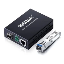 Fiber To Ethernet Media Converter, Gigabit Single Mode Sfp Lc Converter, 1000bas