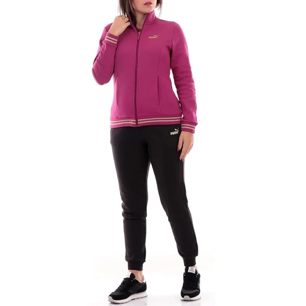 Chándal de Mujer Invierno PUMA Deportivo XS S M L Fucsia Negro Polar Cremallera