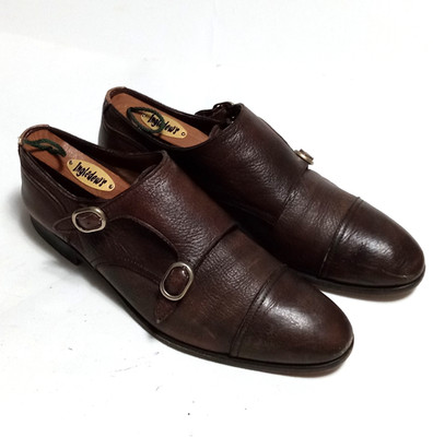 Harry Rosen Henderson Baracco Monk Strap Leather Shoes Handmade Italy Mens 41 8