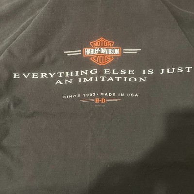 Vintage Harley Davidson Everything Else Is Just An Imitation Tee Black XXL