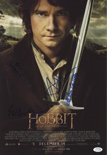 The Hobbit Lord Of the Rings Cast Signed 12x18 Photo Original Poster ACOA