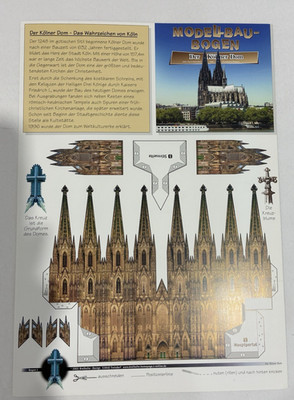 Bogen Paper Model Two Page Fold Out Der Kolner Dom Cologne Cathedral 2005