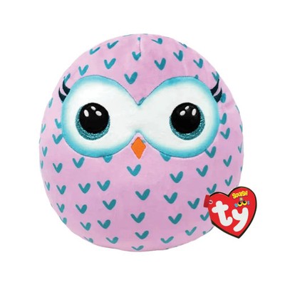Ty Beanie Babys - WINKS lila Eule LARGE Squishy Beanie Squish-A-Boo 14''