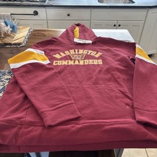 MENS NFL WASHINGTON COMMANDERS HOODIE MAROON 2XL NWT