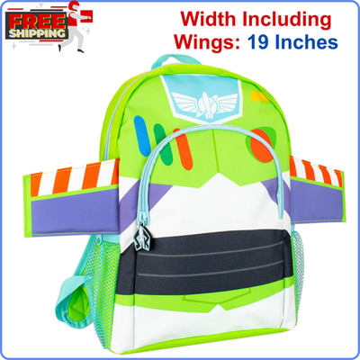 Toy Story Book Backpack Buzz Lightyear Bag Zipper Front Pocket NWT NWT Disney Boys Blue Toy Story Buzz Lightyear Super Hero  main image 4