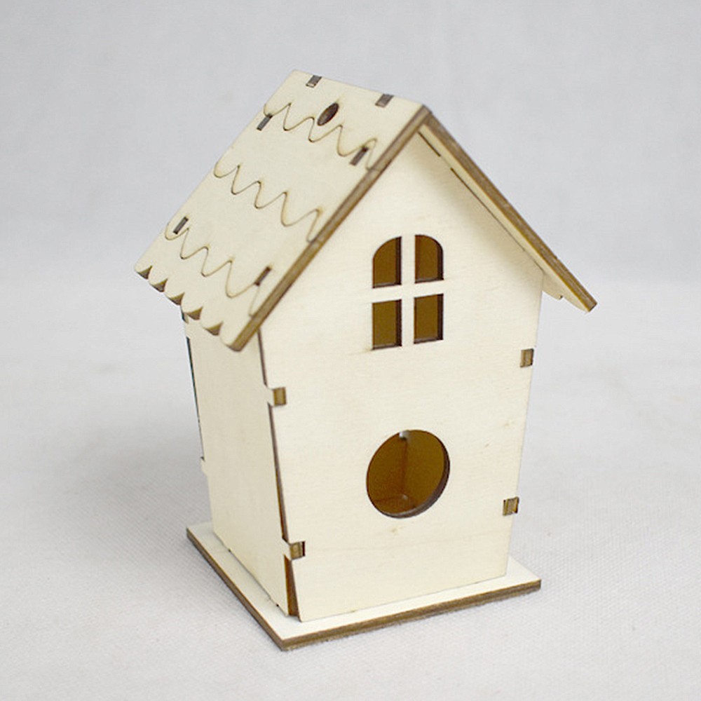 Rustic Wooden DIY Birdhouse Nesting Box for Garden Decor