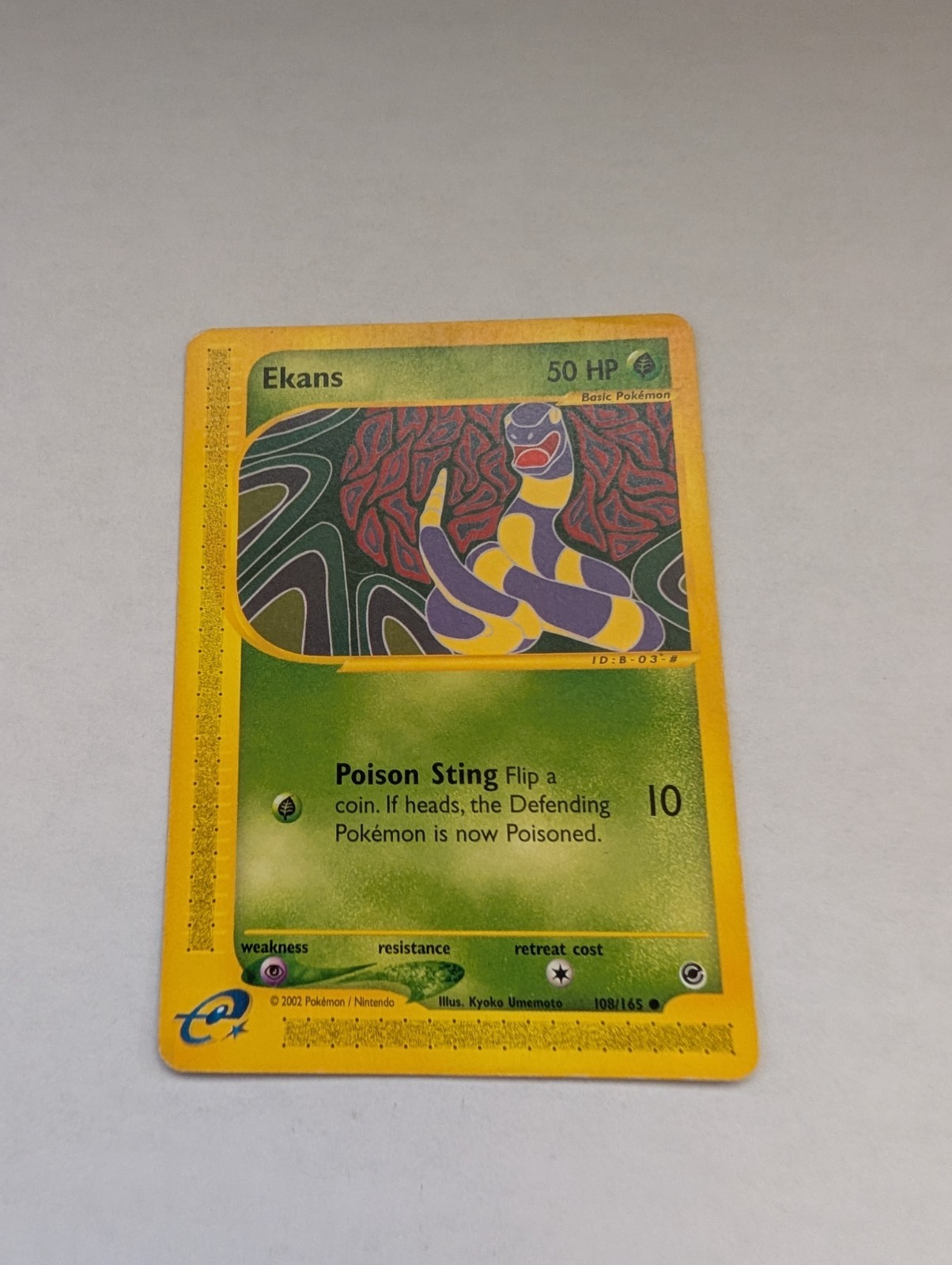 Ekans 108/165 Expedition Pokemon TCG E Reader WOTC LP