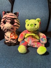 ty beanie babies- Zoey the Zebra and August Birthday Series