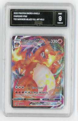 2020 Pokemon Charizard Vmax 020/189 Darkness Ablaze Full Art Gem